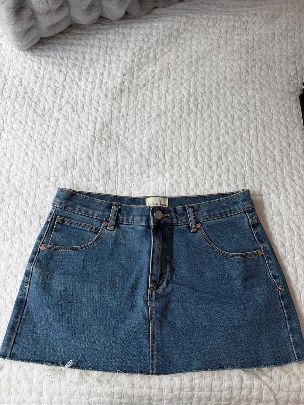 Abrand Denim Mini Skirt - Blue Size 27